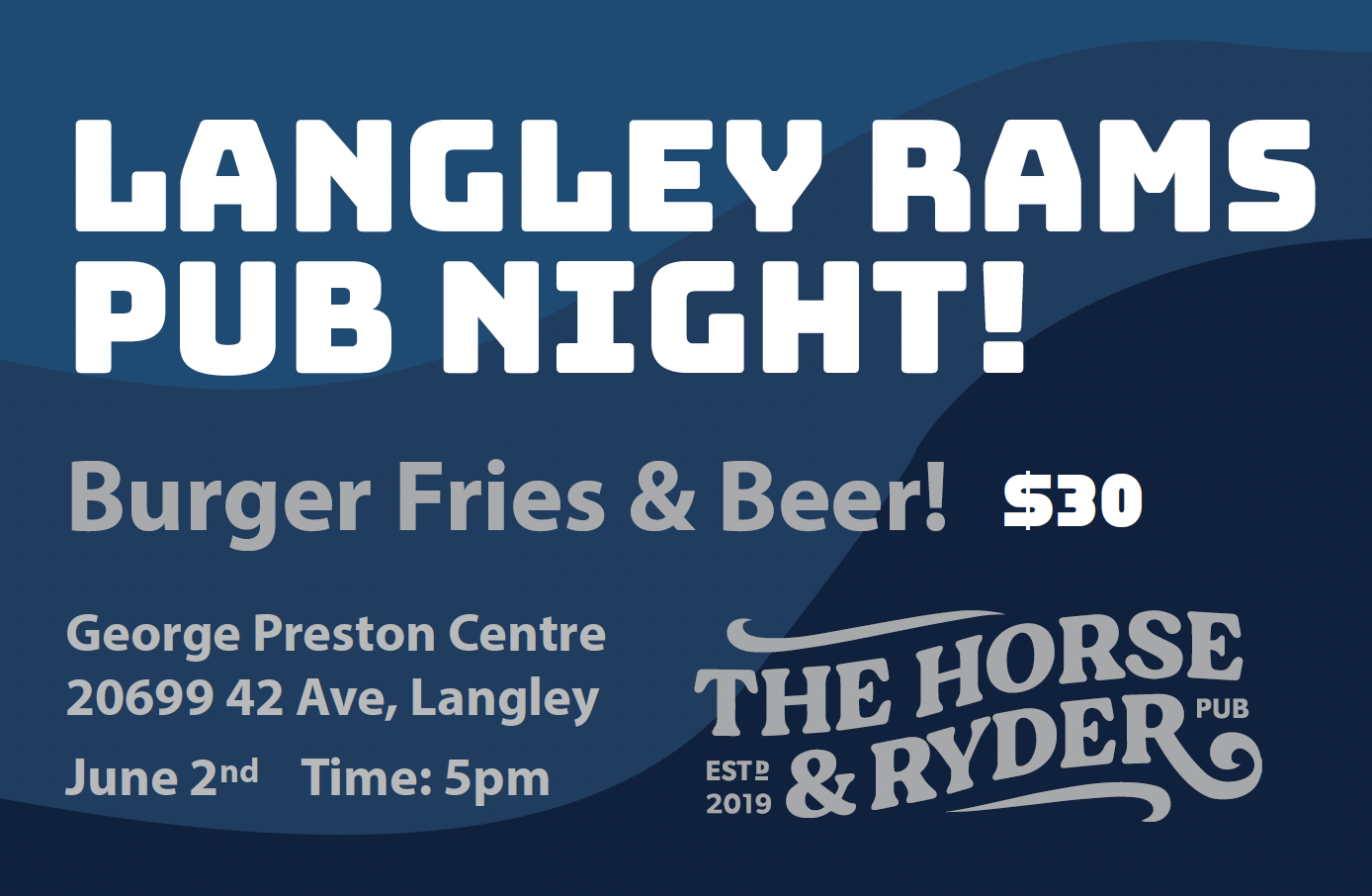 Langley Rams Pub Night